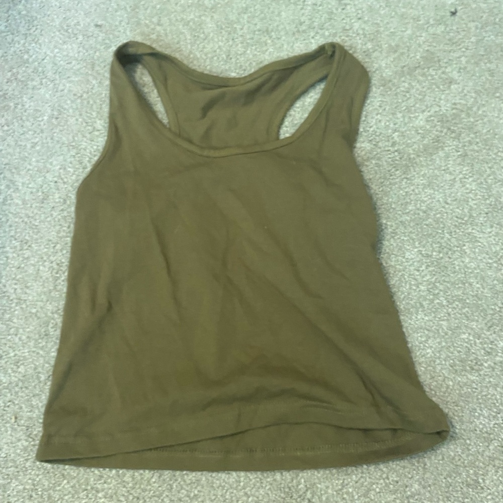 Green crop top